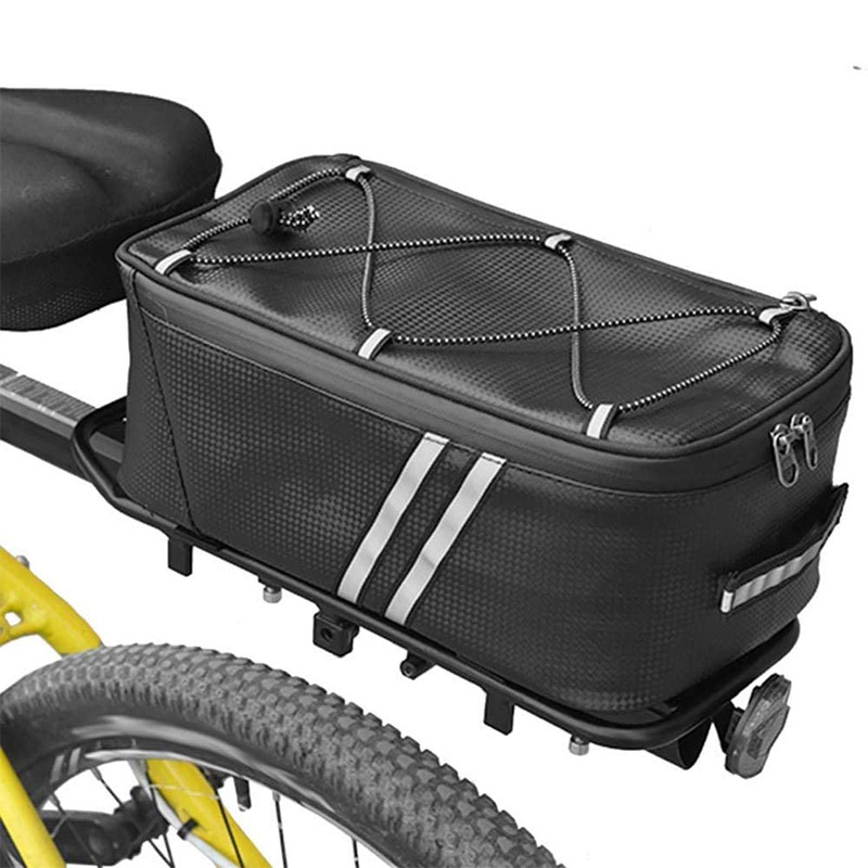 Bolsa de almacenamiento impermeable para motocicleta, bicicleta, ciclismo, asiento trasero, maletero, PU