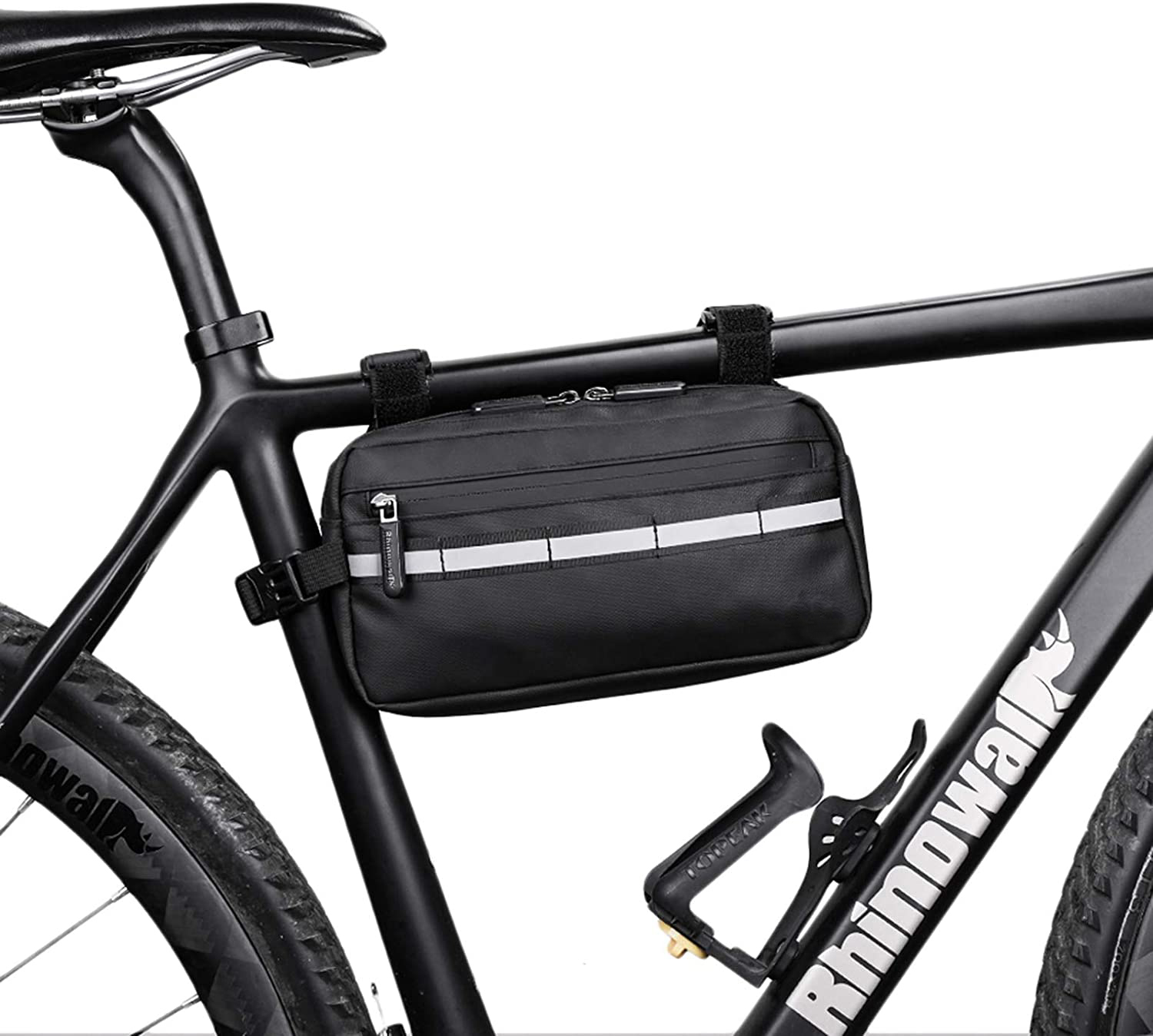 Bolsa de manillar de marco delantero de bicicleta de carretera para adultos con correa de hombro extraíble