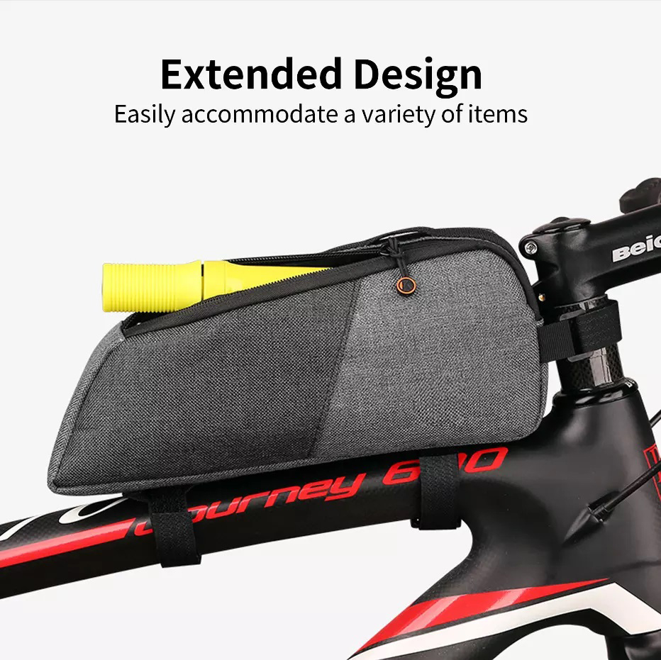 Bolsa de accesorios impermeable para marco delantero de bicicleta